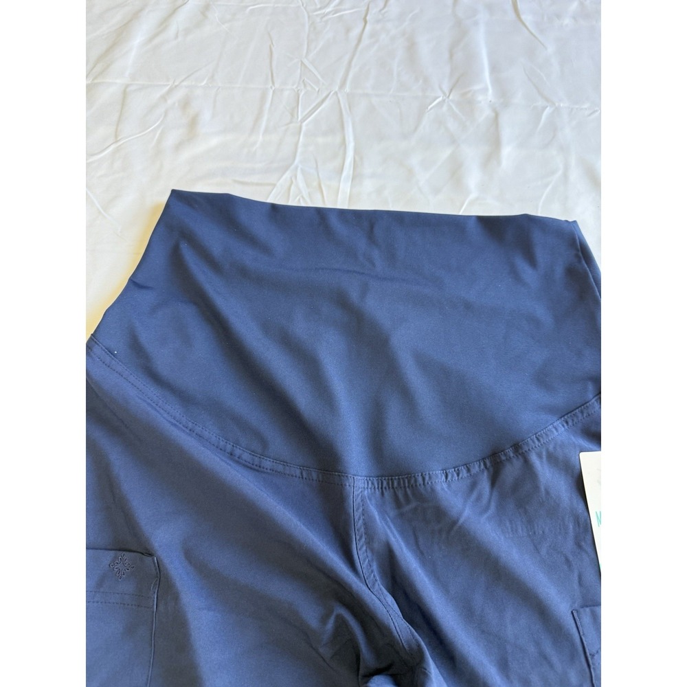 NEW Med Couture Scrubs Women's Maternity Jogger Pants MC8729 NAVY Sz S Pockets